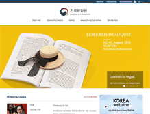 Tablet Screenshot of kulturkorea.org